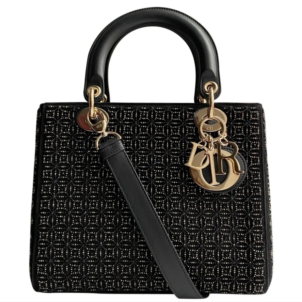 BNIB NWT VERY RARE & SOLDOUT AUTHENTIC CHRISTIAN DIOR MEDIUM LADY DIOR BAG BLACK